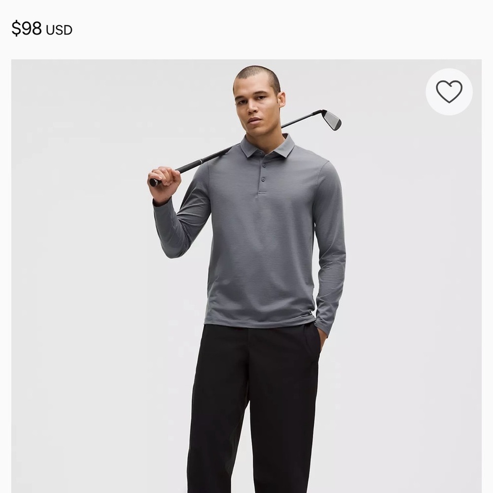 lululemon athletica Men's Charcoal Polo Shirt